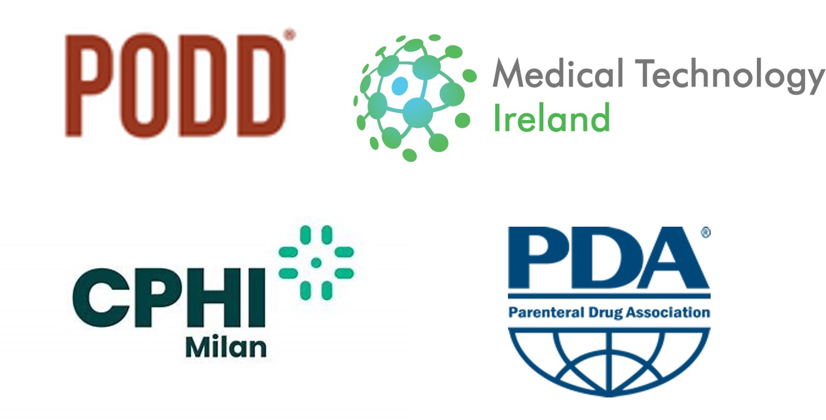 Are you going to Med Tech Ireland, CPHI, PDA and PODD?