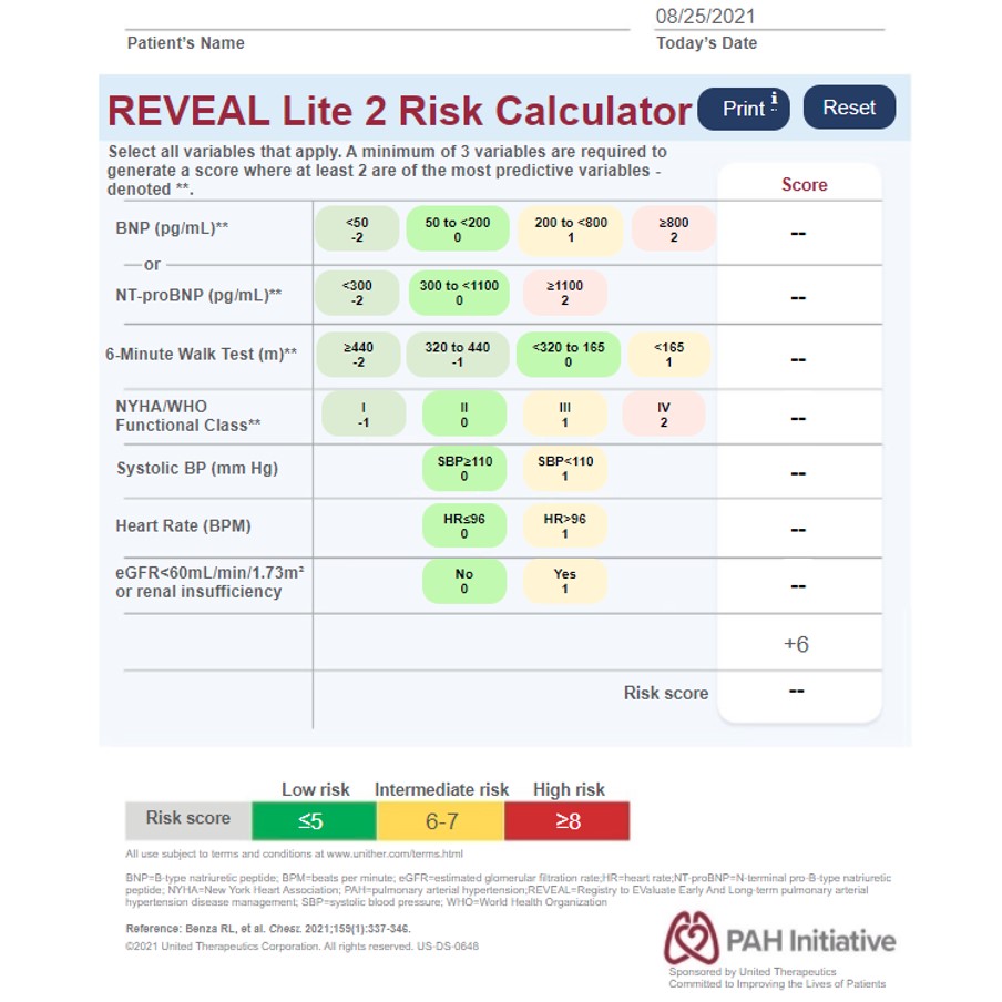Web-Based PAH Risk Calculators