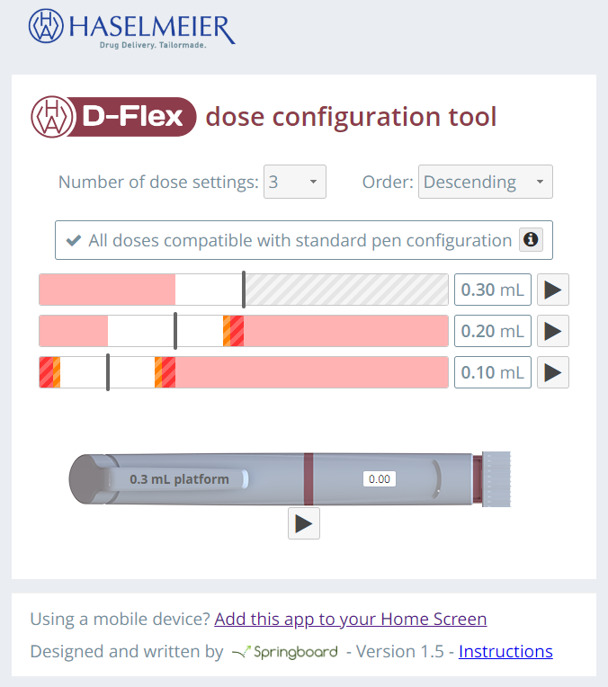 Haselmeier D-Flex pen injector companion web app